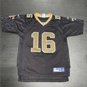 New Orleans Saints #16 Lance Moore Jersey YXL 18-20 Reebok NFL Black Gold
